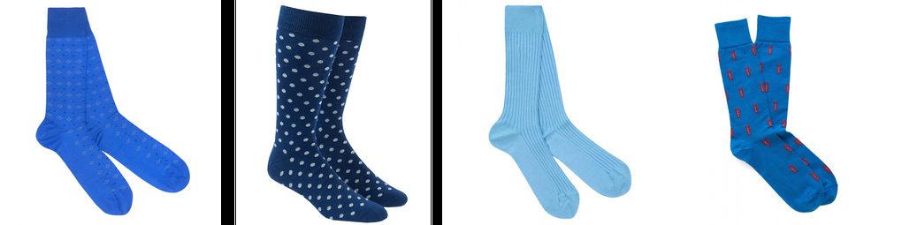 blue mens socks